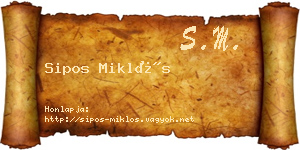Sipos Miklós névjegykártya